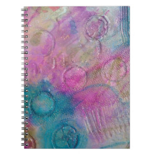 Abstracte gemengde media notitieboek