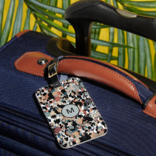 Abstracte gemottled Camo Bagagelabel