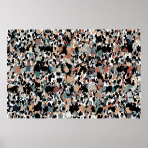 Abstracte gemottled Camo Poster