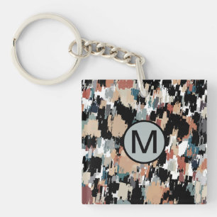 Abstracte gemottled Camo Sleutelhanger