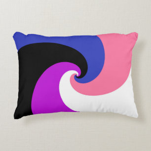 Abstracte Genderfluid Pride-vlag       Accent Kussen