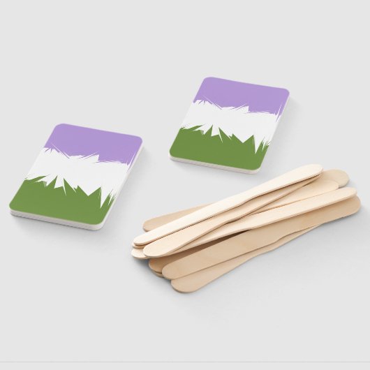 Abstracte Genderqueer Pride Flag Handwaaier (Niet-gemonteerd)