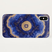 Abstracte geode-ontwerp met roze gouden accenten Case-Mate iPhone case (Achterkant (horizontaal))