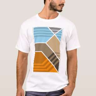 Abstracte geologie van subductiezones t-shirt