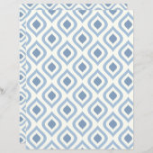 Abstracte geometrie, blauw en gebroken wit (Voorkant / Achterkant)