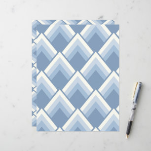 Abstracte geometrie, blauw en gebroken wit 2