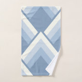 Abstracte geometrie, blauw en gebroken wit 2 bad handdoek (Handdoek)