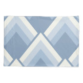 Abstracte geometrie, blauw en gebroken wit 2 kussensloop (Achterkant-Links)