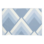 Abstracte geometrie, blauw en gebroken wit 2 kussensloop (Voorkant-Links)