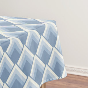 Abstracte geometrie, blauw en gebroken wit 2 tafelkleed