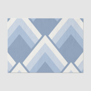 Abstracte geometrie, blauw en gebroken wit 2 tissuepapier