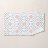 Abstracte geometrie, blauw, roze en gebroken wit bad handdoek (Handdoek)