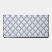 Abstracte geometrie, blauw, roze en gebroken wit bureaumat (Voorkant)