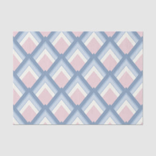 Abstracte geometrie, blauw, roze en gebroken wit tissuepapier