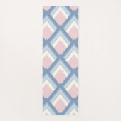 Abstracte geometrie, blauw, roze en gebroken wit yogamat (Achterkant)
