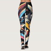Abstracte geometrie leggings (Achterkant)