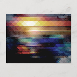 Abstracte geometrie van kleuren briefkaart