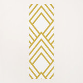 Abstracte geometrie, wit en goud yogamat (Voorkant)