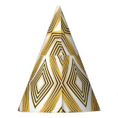 Abstracte geometrische achtergrond art deco feesthoedjes (Achterkant)