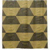 Abstracte geometrische achtergrond. Hexagonal mesh Douchegordijn (Voorkant)