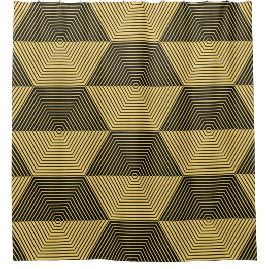 Abstracte geometrische achtergrond. Hexagonal mesh Douchegordijn (Voorkant)