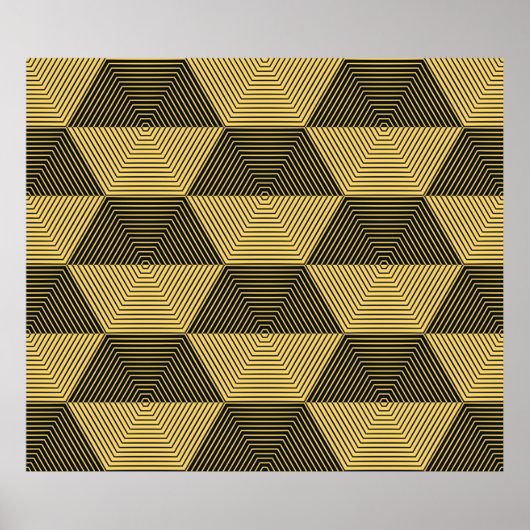 Abstracte geometrische achtergrond. Hexagonal mesh Poster (Voorkant)