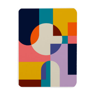 Abstracte geometrische achtergrondcirkel magneet