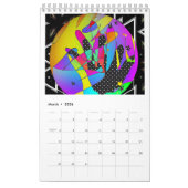 Abstracte geometrische agenda kalender (Mar 2026)