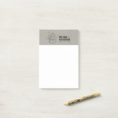 Abstracte geometrische architectuur Logo Linen/zwa Post-it® Notes (Op bureau)