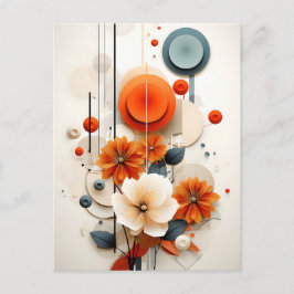 Abstracte Geometrische Bloem Briefkaart