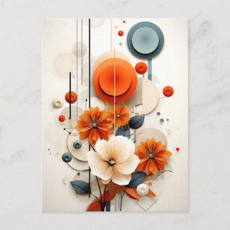 Abstracte Geometrische Bloem Briefkaart