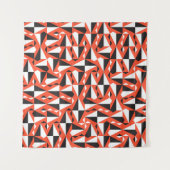 Abstracte geometrische borstel:  patroon wandkleed (Voorkant (horizontaal))