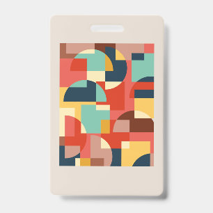 Abstracte geometrische cirkelachtergrond badge