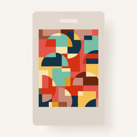 Abstracte geometrische cirkelachtergrond badge (Voorkant)