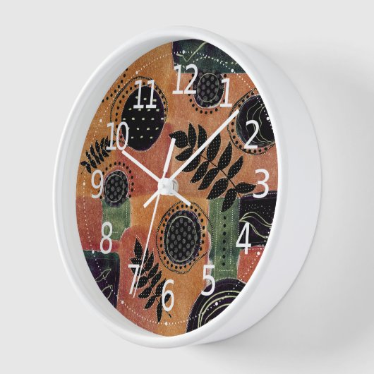 Abstracte geometrische cirkels en bladeren | (Hoek)