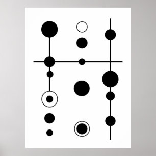 Abstracte geometrische cirkels en lijnen kunst   m poster