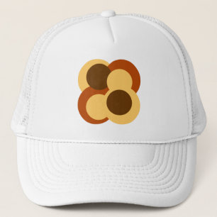 Abstracte geometrische cirkelvormige vormen trucker pet