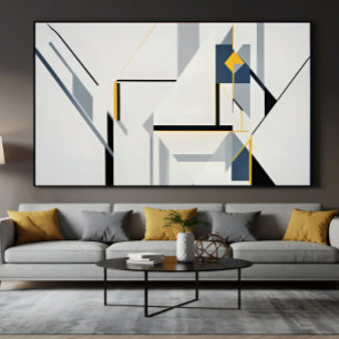 Abstracte geometrische compositie modern poster