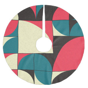 Abstracte geometrische, computationele kunstillust kerstboom rok