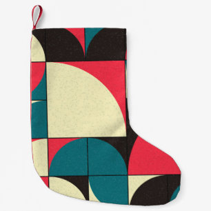 Abstracte geometrische, computationele kunstillust kleine kerstsok