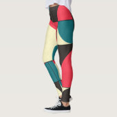 Abstracte geometrische, computationele kunstillust leggings (Links)