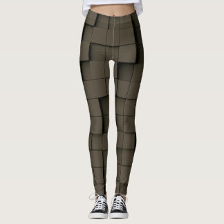Abstracte geometrische donkere tint leggings