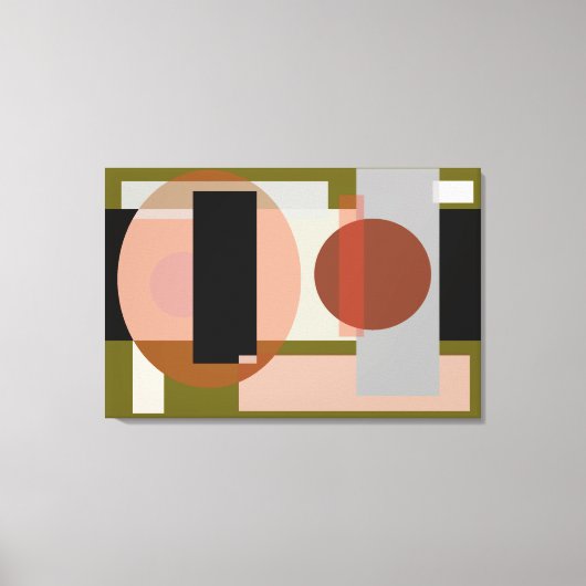 Abstracte geometrische ei en vormen canvas afdruk (Voorkant)