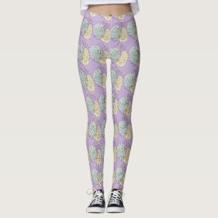 Abstracte geometrische Floral Leggings