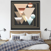 Abstracte geometrische futuristische kunst canvas afdruk (Insitu (Slaapkamer))