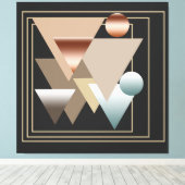 Abstracte geometrische futuristische kunst canvas afdruk (Insitu (Houten vloer))