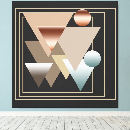 Abstracte geometrische futuristische kunst canvas afdruk (Insitu (Houten vloer))