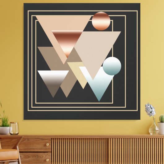 Abstracte geometrische futuristische kunst canvas afdruk (Insitu (Woonkamer))