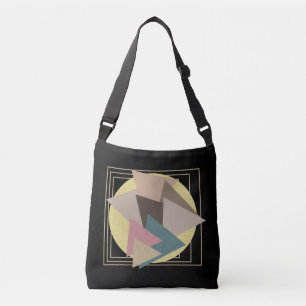 Abstracte geometrische futuristische kunst crossbody tas