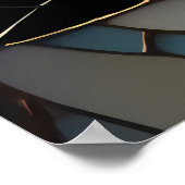 Abstracte geometrische gekleurde glaspatronen poster (Hoek)